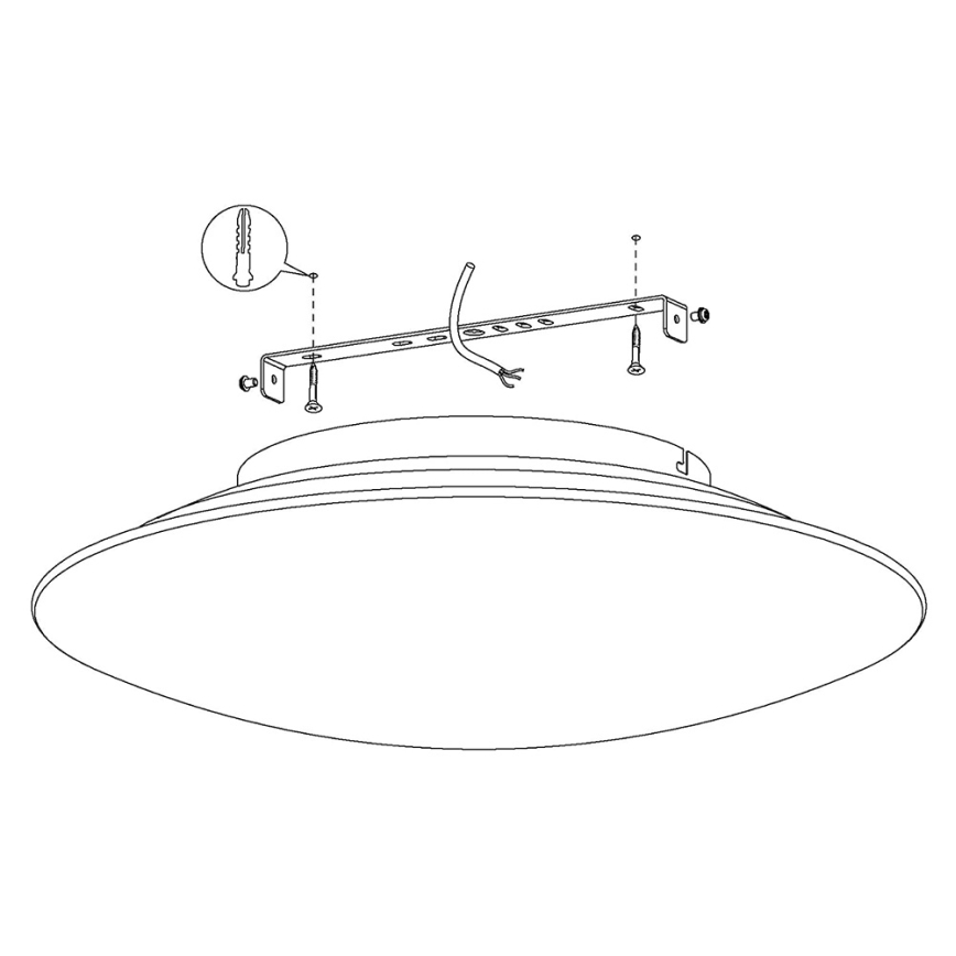 Eglo 97811 - FRATTINA-C RGB LED Dimmable Ceiling Light LED/27W/230V