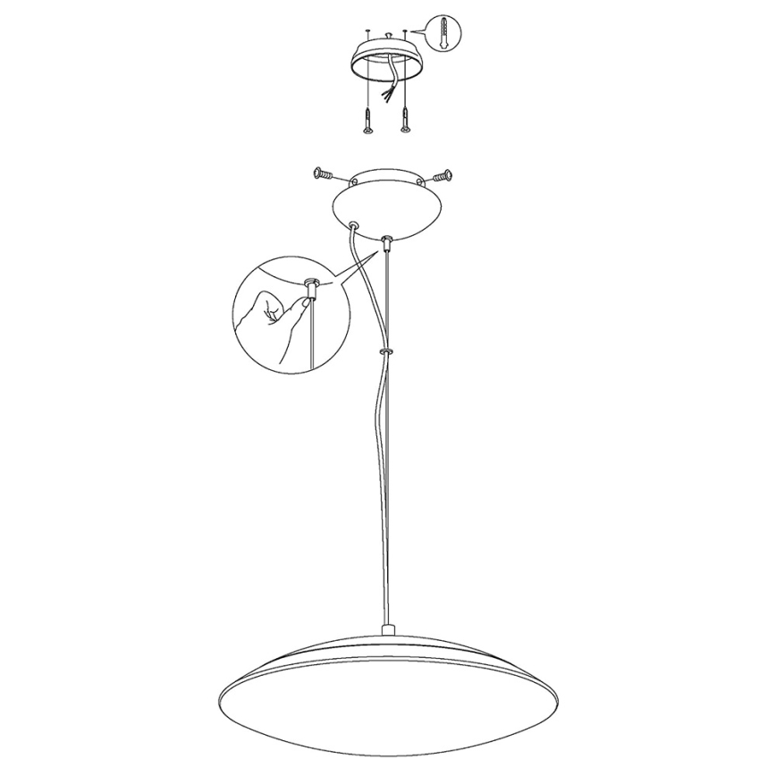 Eglo 97812 - LED RGB Dimmable Cable-Suspended Pendant FRATTINA-C LED/27W/230V