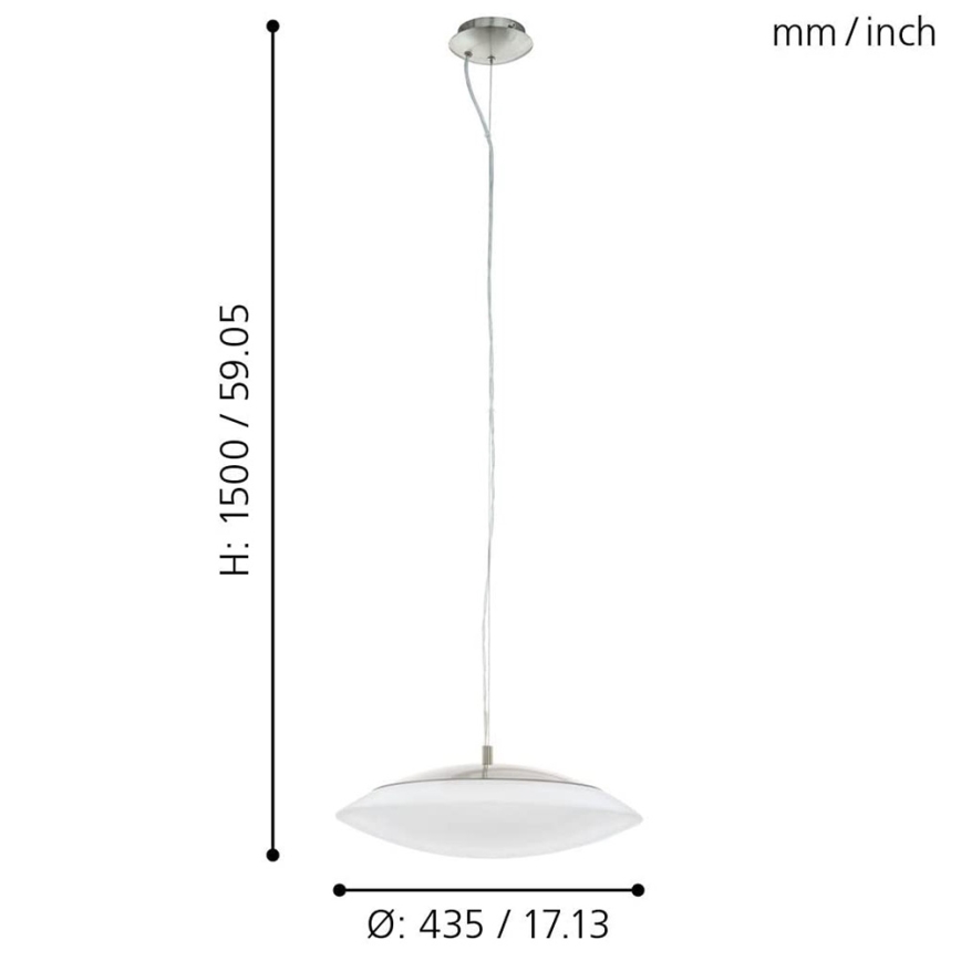 Eglo 97812 - LED RGB Dimmable Cable-Suspended Pendant Light FRATTINA-C 1xLED/27W/230V