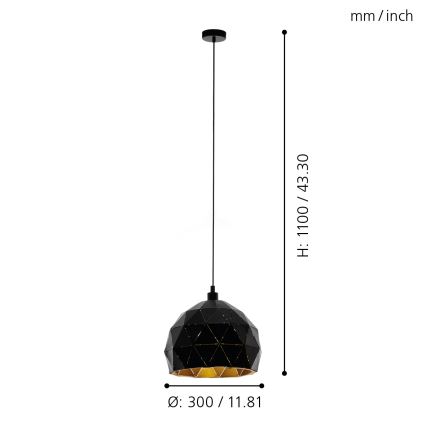 Eglo - Chandelier on a string 1xE27/60W/230V