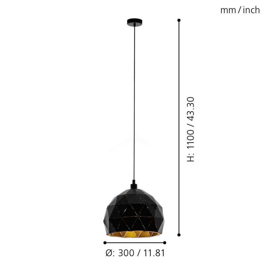 Eglo - Chandelier on a string 1xE27/60W/230V