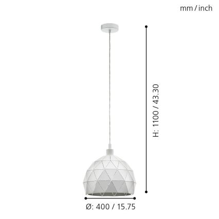 Eglo - Chandelier on a string 1xE27/60W/230V
