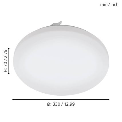 Eglo - LED bathroom ceiling light LED/17,3W/230V