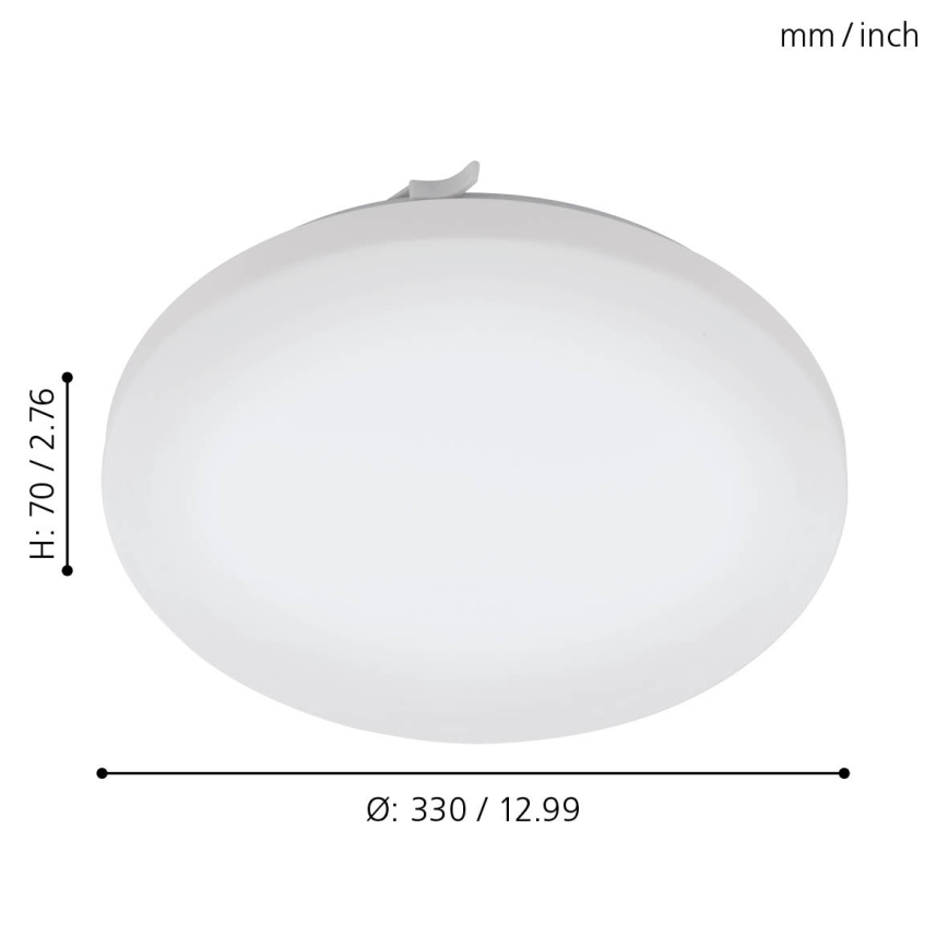 Eglo - LED bathroom ceiling light LED/17,3W/230V