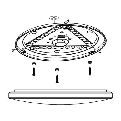 Eglo - LED bathroom ceiling light LED/17,3W/230V