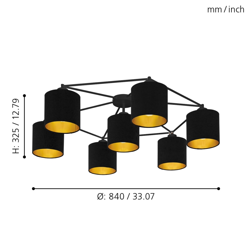 Eglo - Surface-mounted chandelier 7xE27/40W/230V