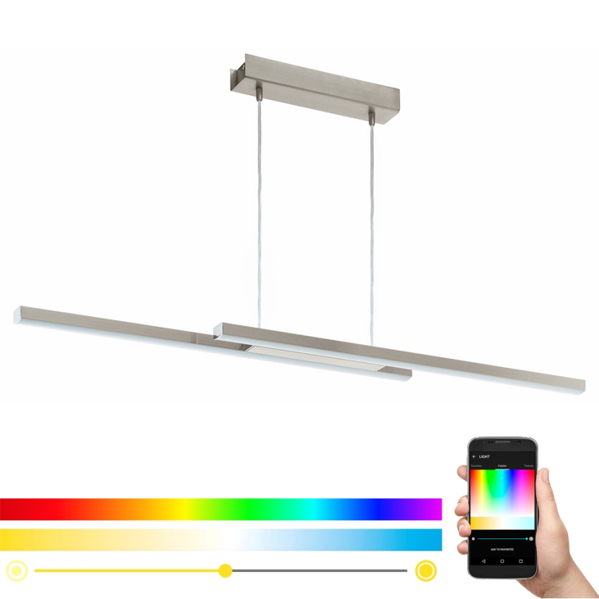 Eglo - LED RGB Dimmable chandelier on a string FRAIOLI-C 2xLED/17W/230V