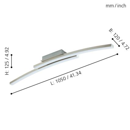 Eglo 97909 - Dimmable RGB LED Surface-Mounted Ceiling Light FRAIOLI-C 2xLED/17W/230V