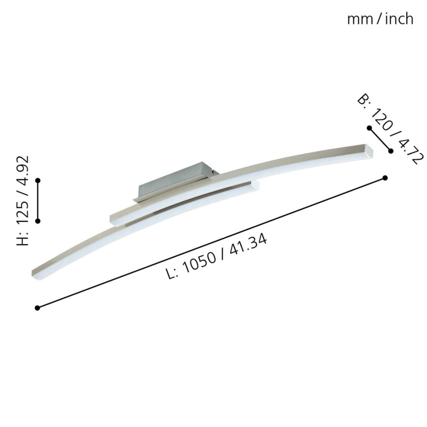 Eglo 97909 - Dimmable RGB LED Surface-Mounted Ceiling Light FRAIOLI-C 2xLED/17W/230V
