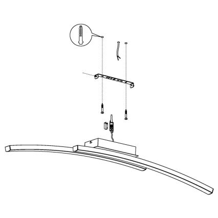 Eglo 97909 - Dimmable RGB LED Surface-Mounted Ceiling Light FRAIOLI-C 2xLED/17W/230V