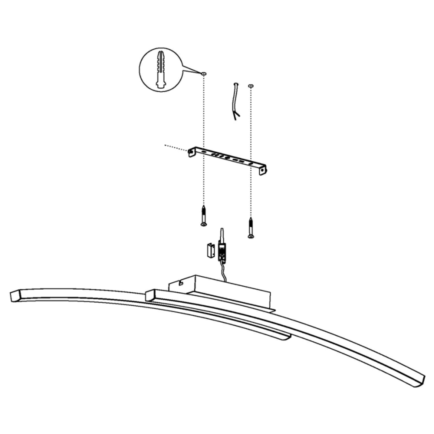 Eglo 97909 - LED RGB Dimmable Surface-Mounted Ceiling Light FRAIOLI-C LED/34W/230V