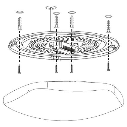 Eglo - LED RGB Dimming ceiling light  TOTARI-C LED/34W/230V + remote control