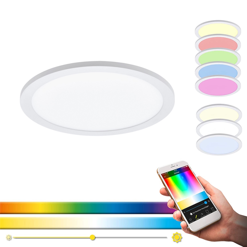 Eglo - LED RGBW Ceiling light SARSINA-C LED/16W/230V + remote control