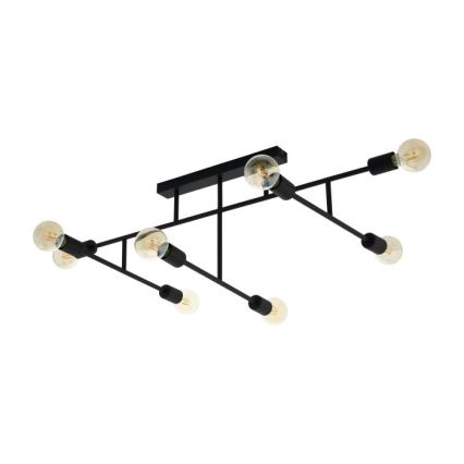 Eglo - Surface-mounted chandelier 8xE27/40W/230V black