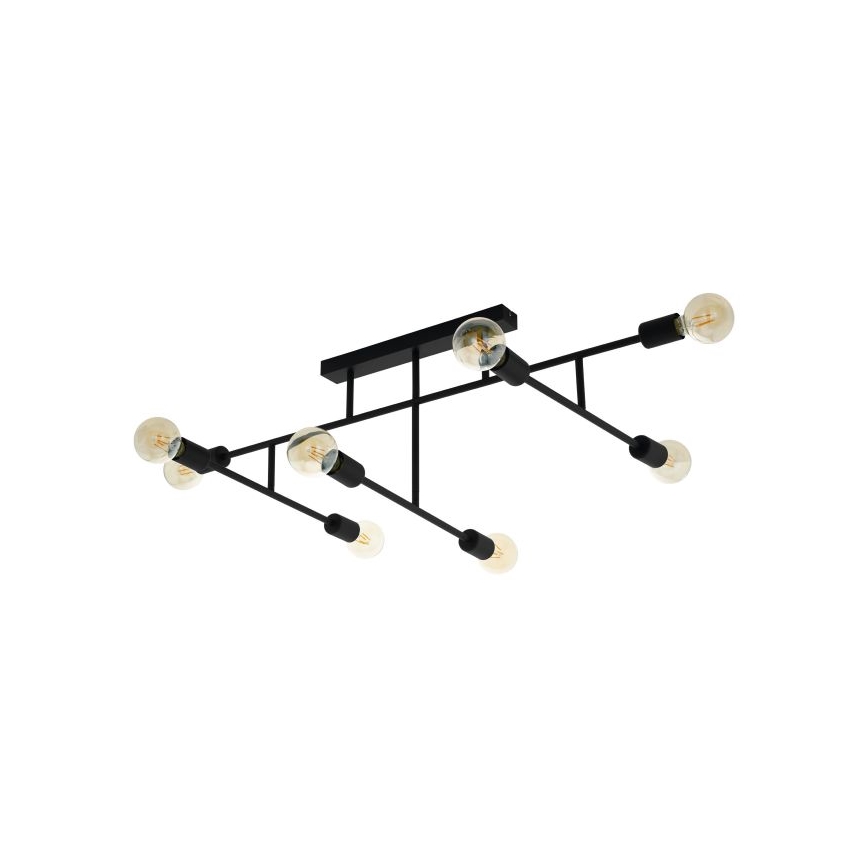 Eglo - Surface-mounted chandelier 8xE27/40W/230V black