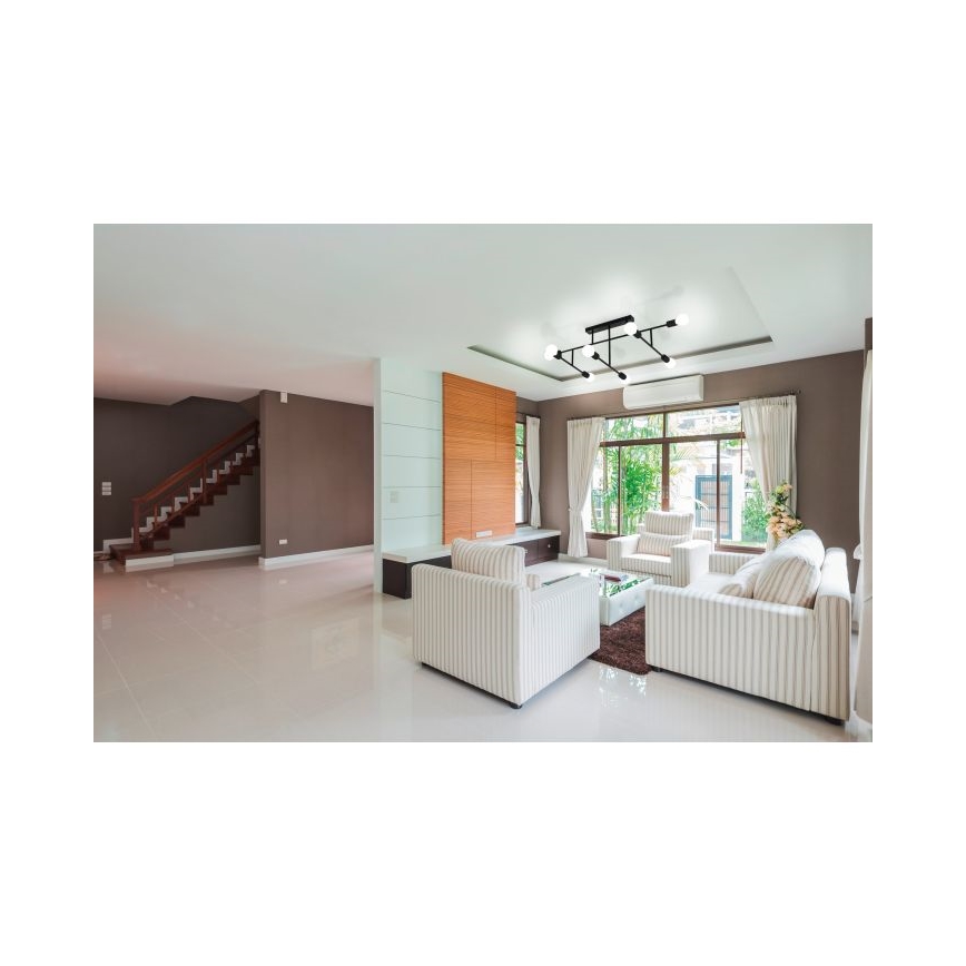 Eglo - Surface-mounted chandelier 8xE27/40W/230V black