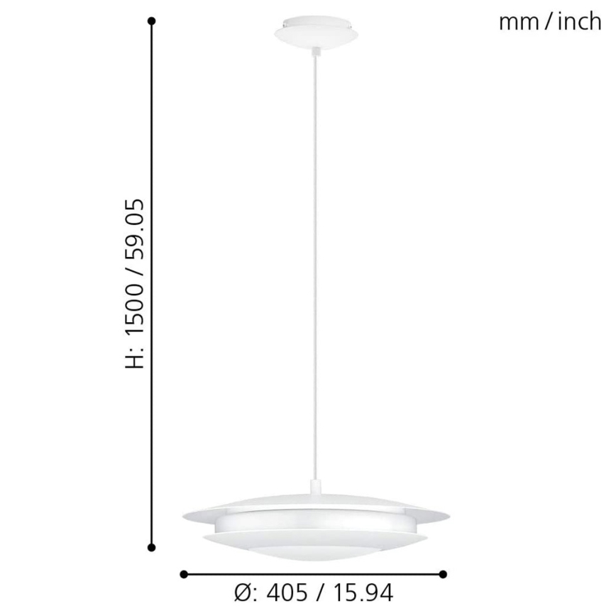Eglo - LED RGB Dimmable chandelier on a string MONEVA-C LED/18W/230V