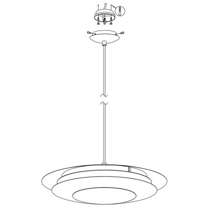 Eglo - LED RGB Dimmable chandelier on a string MONEVA-C LED/18W/230V
