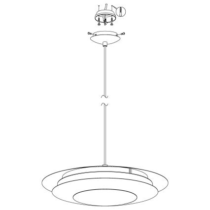 Eglo 98043 - LED RGBW Dimmable chandelier on a string MONEVA-C LED/18W/230V