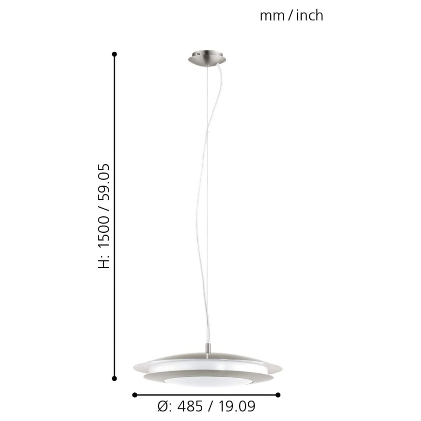 Eglo - LED RGB Dimming chandelier on a string MONEVA-C LED/27W/230V