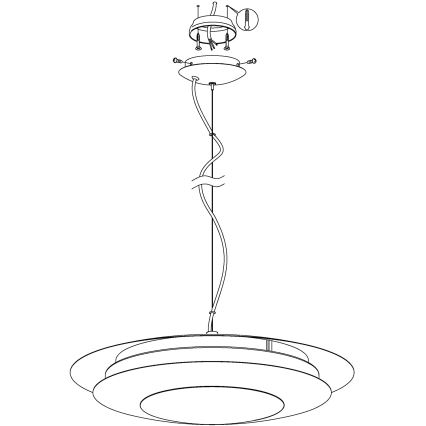 Eglo - LED RGB Dimming chandelier on a string MONEVA-C LED/27W/230V