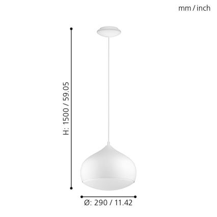 Eglo 98047 - RGBW LED Dimmable Cable Pendant Light COMBA-C LED/18W/230V