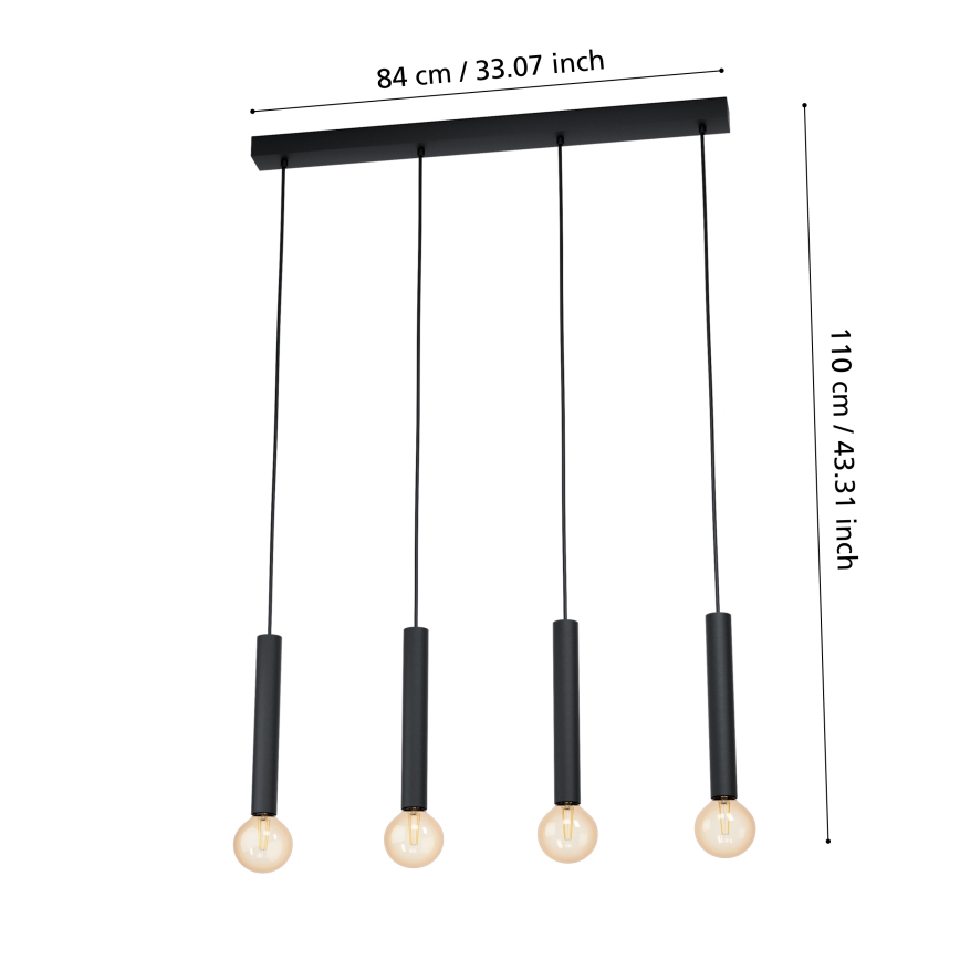 Eglo - Chandelier on a string 4xE27/60W/230V