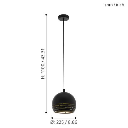 Eglo - Chandelier on a string 1xE27/40W/230V