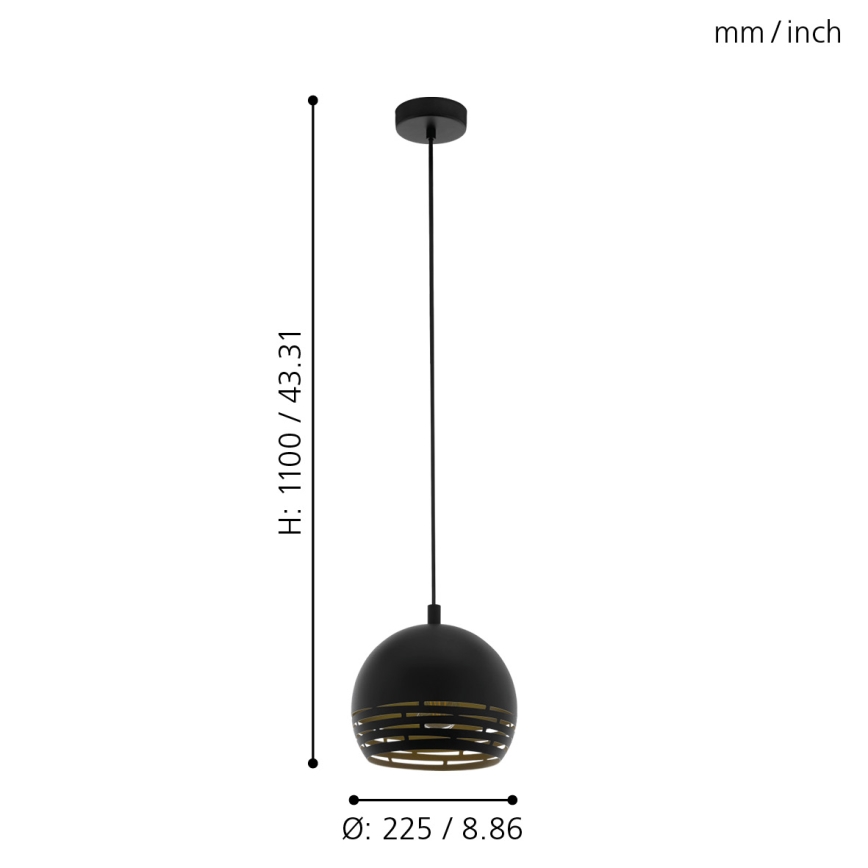 Eglo - Chandelier on a string 1xE27/40W/230V