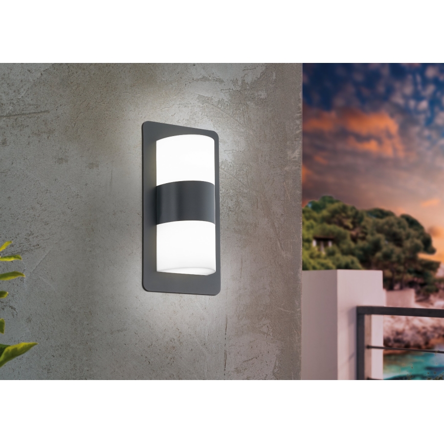 Eglo - Outdoor wall light 2xE27/10W/230V anthracite IP44