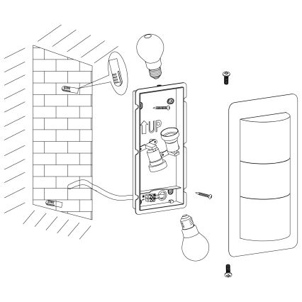 Eglo - Outdoor wall light 2xE27/10W/230V anthracite IP44