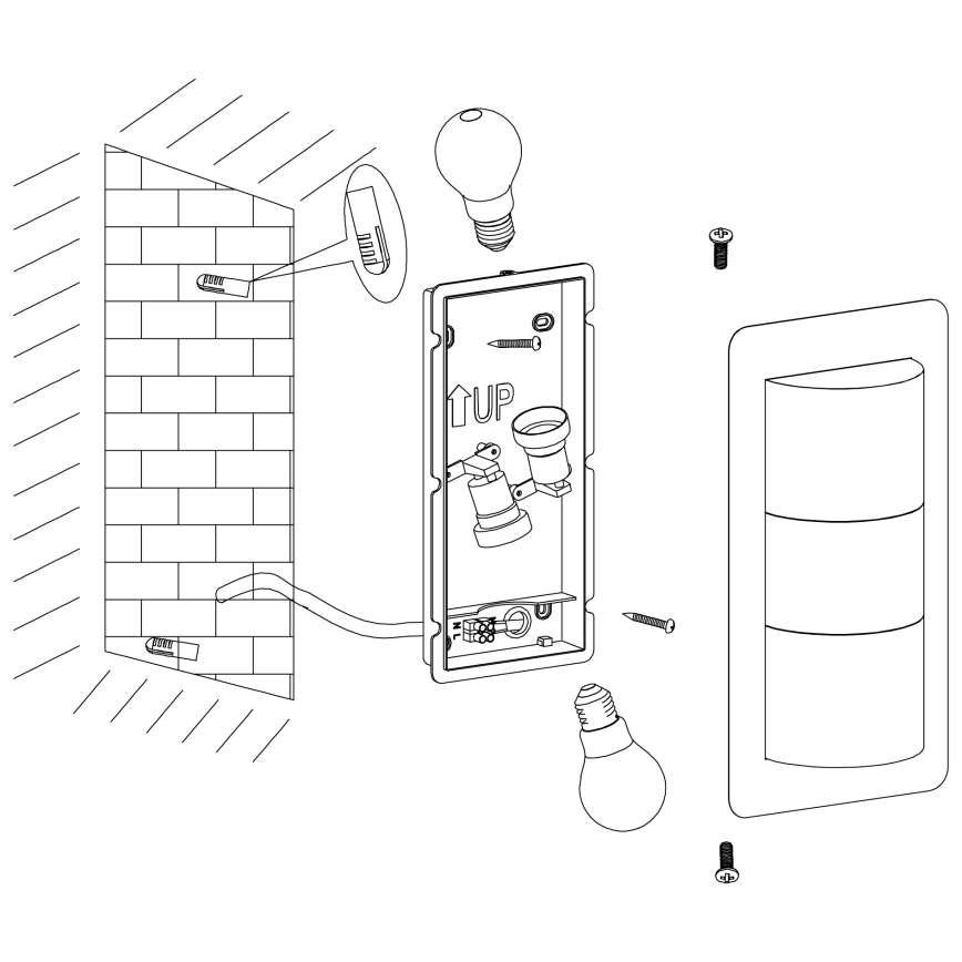Eglo - Outdoor wall light 2xE27/10W/230V anthracite IP44