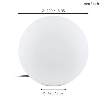 Eglo - Outdoor floor lamp 1xE27/40W/230V IP65 ø390