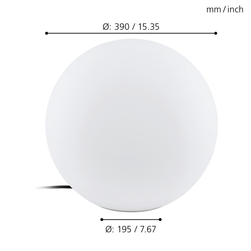 Eglo - Outdoor floor lamp 1xE27/40W/230V IP65 ø390