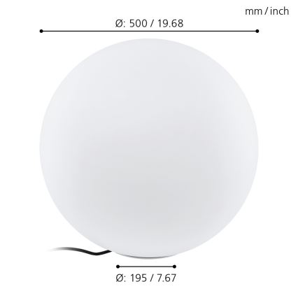 Eglo - Outdoor floor lamp 1xE27/40W/230V IP65 ø500