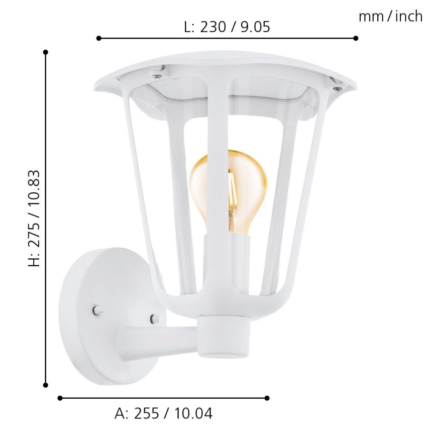 Eglo - Outdoor wall light 1xE27/60W/230V IP4white
