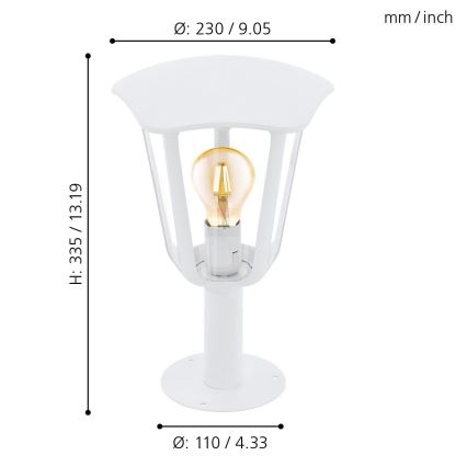 Eglo 98117 - Outdoor lamp MONREALE 1xE27/60W/230V IP44