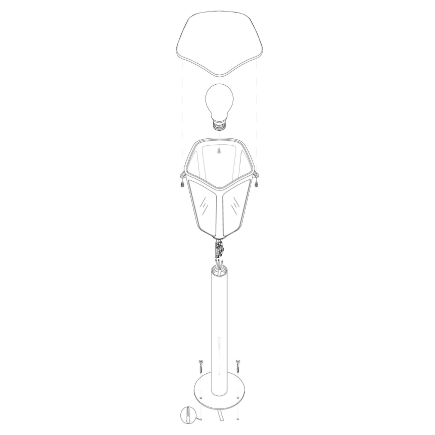 Eglo 98117 - Outdoor lamp MONREALE 1xE27/60W/230V IP44