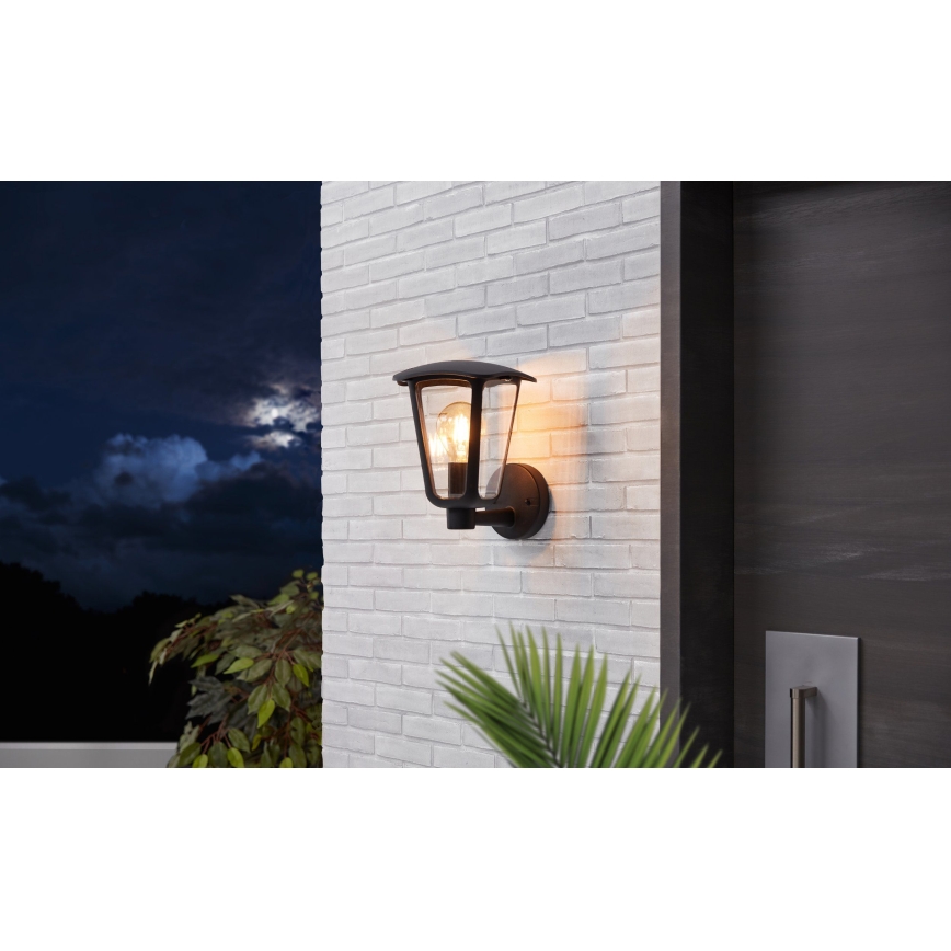 Eglo 98119 - Outdoor wall light MONREALE 1xE27/60W/230V IP44 black
