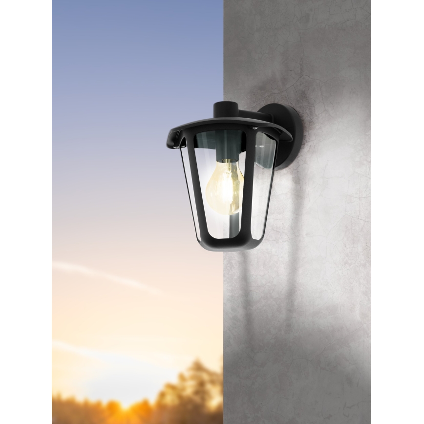 Eglo - Outdoor wall light 1xE27/60W/230V IP4black