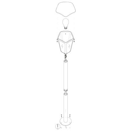 Eglo - Outdoor lamp 1xE27/60W/230V IP4výška 995 black