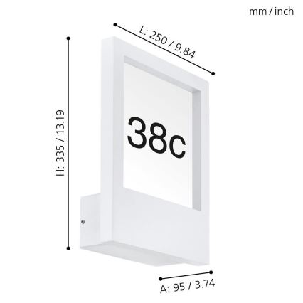 Eglo - House number 1xE27/28W/230V IP4white