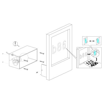 Eglo - House number 1xE27/28W/230V IP4white