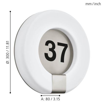 Eglo - LED House number LED/15W/230V IP44