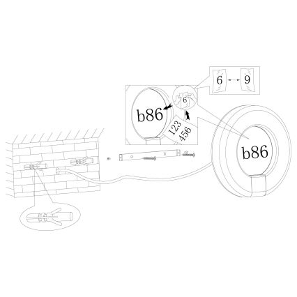Eglo - LED House number LED/15W/230V IP44