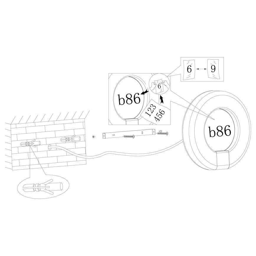 Eglo - LED House number LED/15W/230V IP44
