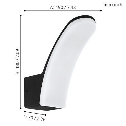 Eglo - LED Outdoor wall light LED/11W/230V IP44