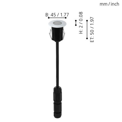 Eglo - LED Outdoor driveway light TRONTO LED/1W/230V IP65