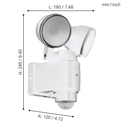 Eglo - LED Outdoor light with sensor 2xLED/4W/4xLR1IP44