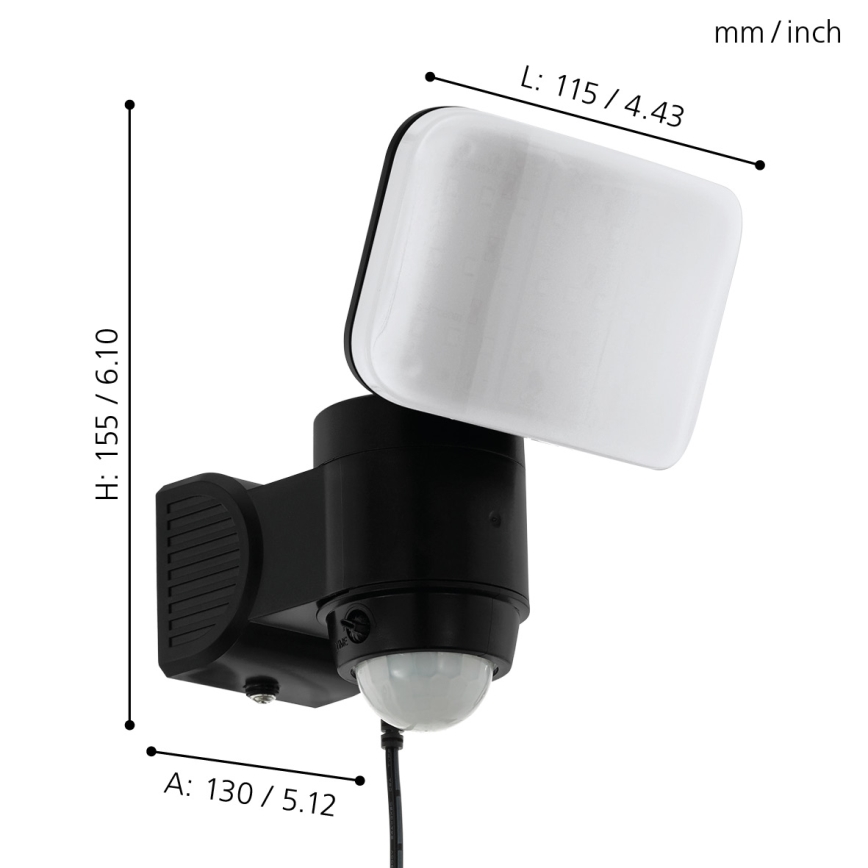 Eglo - LED Solar wall light with sensor LED/3,7V 1800 mAh IP44
